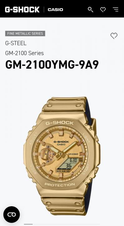 Casio g shock gm2100 Gold Edition