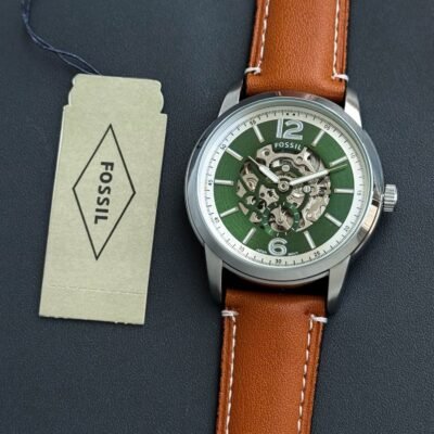 Fossil Heritage Automatic Brown Leather Watch (GREEN) (2025)