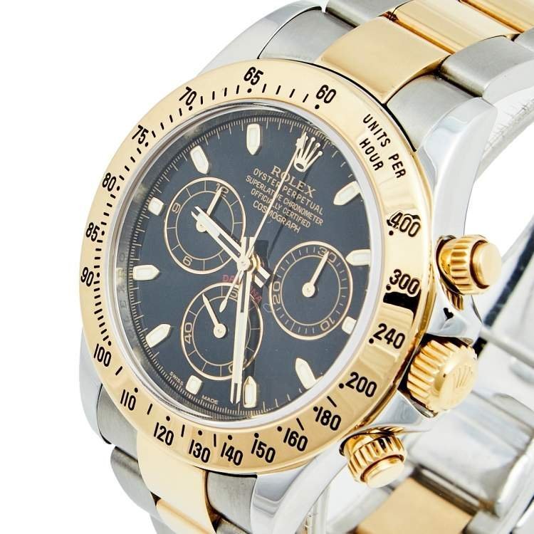 Rolex Black Yellow Gold Stainless Steel Cosmograph Daytona 116523 Watch - Image 2