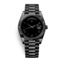 ROLEX OYSTER PERPETUAL DAY/DATE BLACK STAINLESS STEEL WATCH