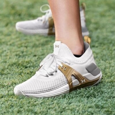 Branded UA Project Rock 4 WHITE GOLD