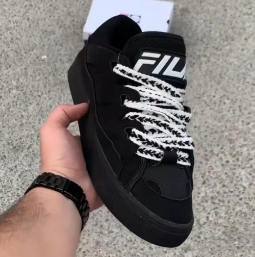 Branded FLA Running Shoes For Mens Black - Image 3