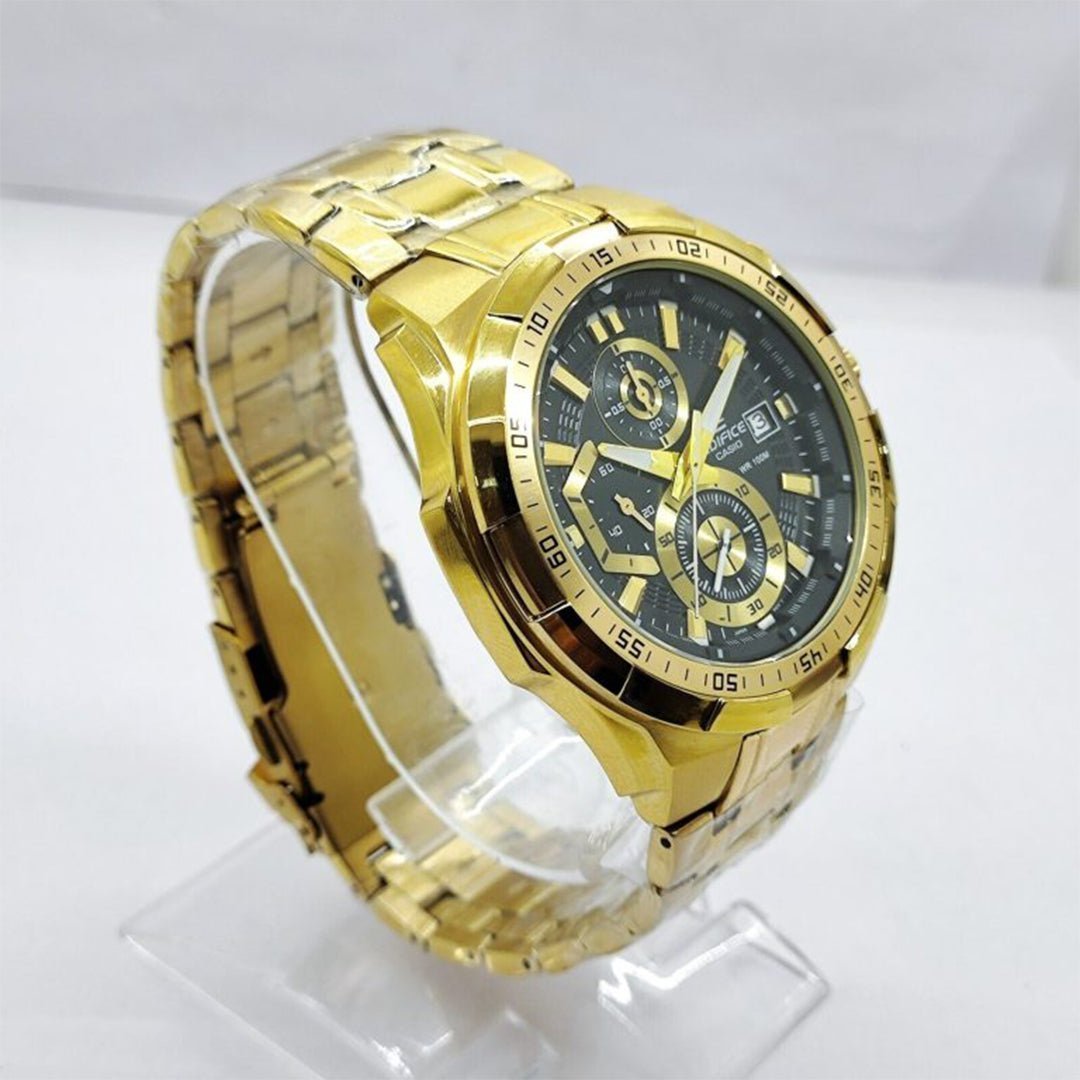 Edifice Gold Black Metal Watch - Image 3