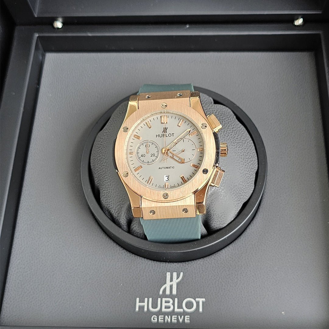 Hublot Mint Green Copper Dial Leather Belt Watch - Image 3