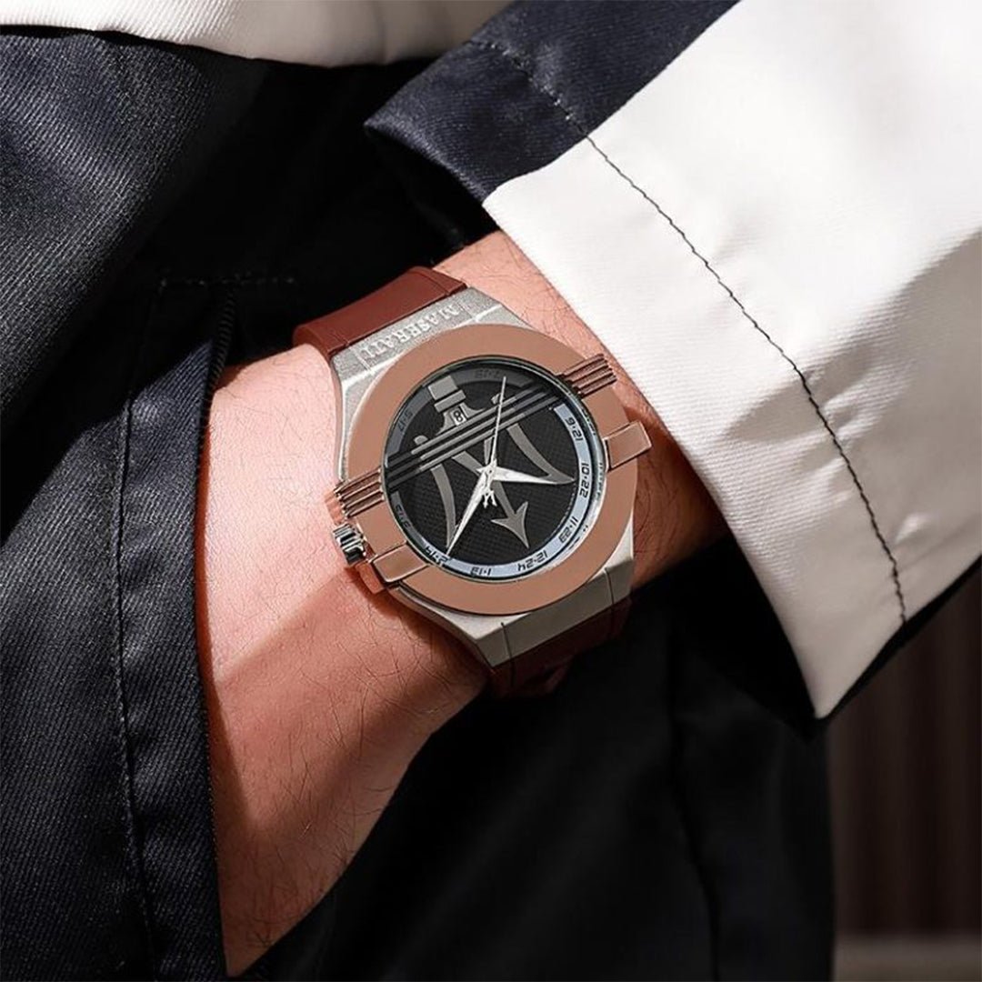 Maserati Brown Copper Leather Watch - Image 2