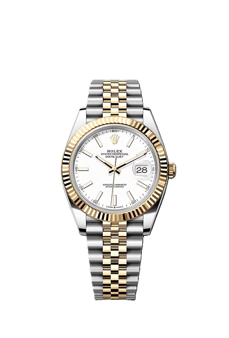 Rolex Datejust Dualtone White Dial Metal Watch