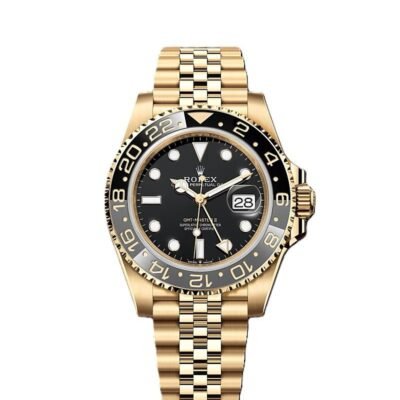 GMT-Master II yellow gold Jubilee bracelet and Black dial