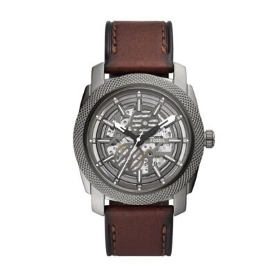 Fossil Men Automatic Leather Strap Watch